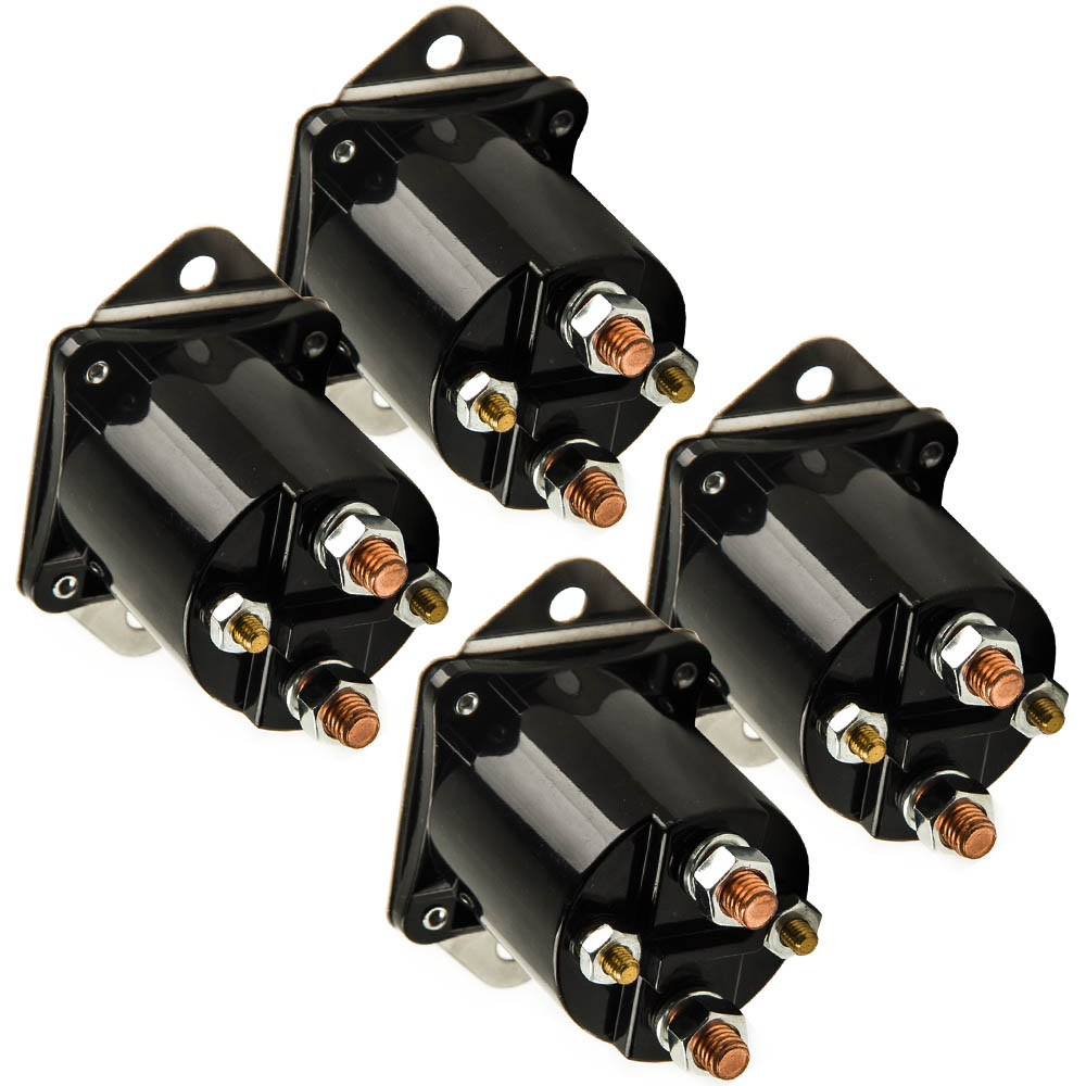 4x 12V Club Car Gas Cart Solenoid 4 Terminal compatible for VW Golf 1984 Up 1013609 435-154-image-SSV-123609x4