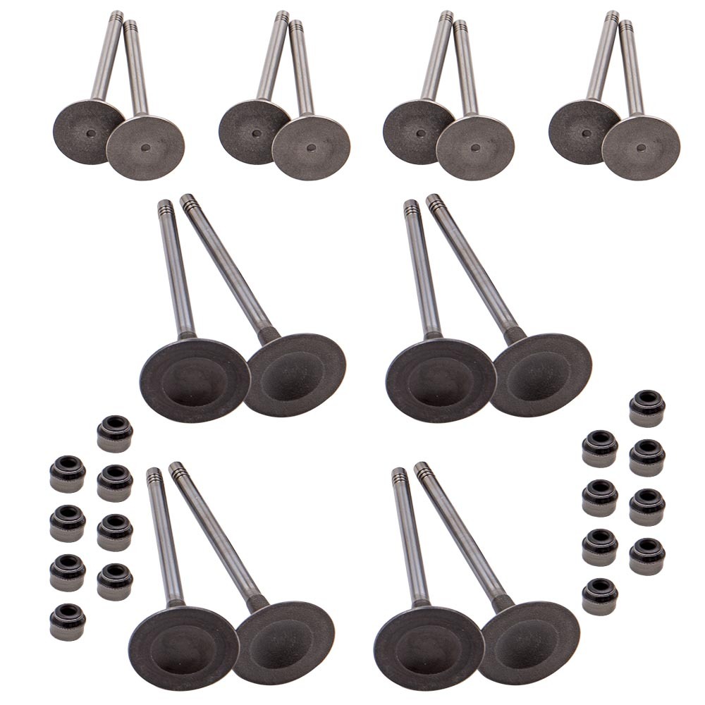 8 Valvole Di Aspirazione E 8 Valvole Di Scarico compatibile per Vw Golf Jetta compatibile per Audi A3 A5 Tt Q3 Q5 2.0T