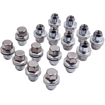 16x Wheel Nuts Stainless Lugs Bolts Stud Flat compatible compatible for Range Rover Sport 2005-2014