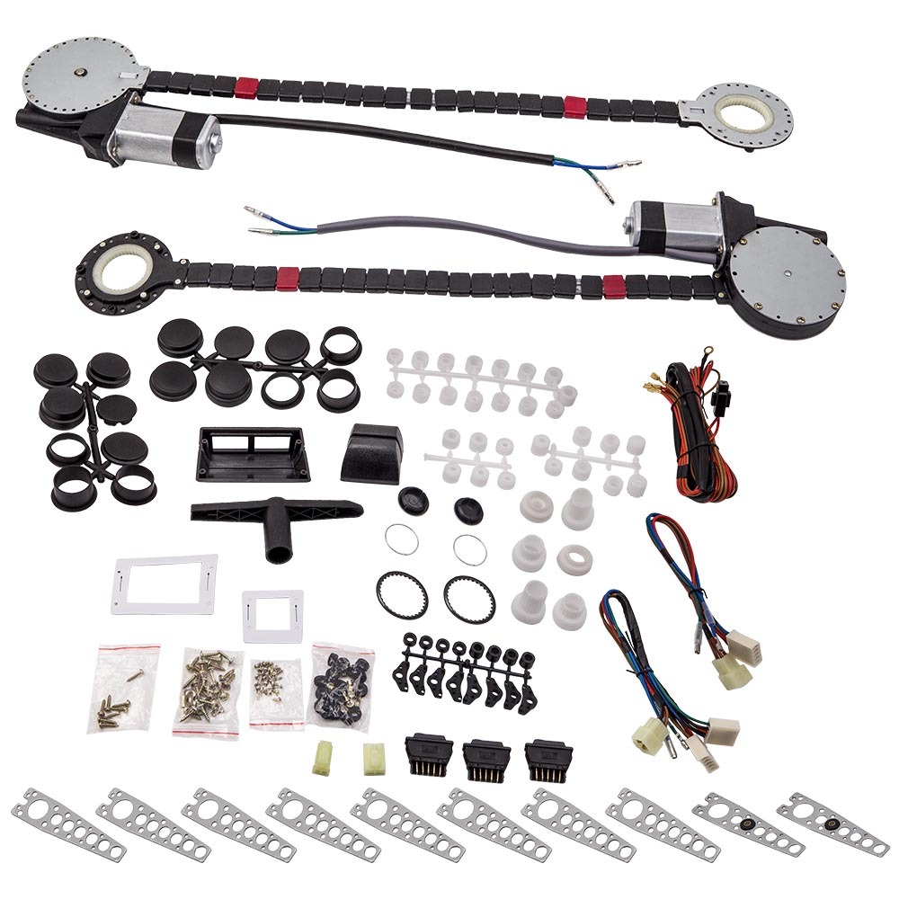 Electric Power Window Lift Regulator Conversion Kit Fit 2 Door Vehicle Pickup