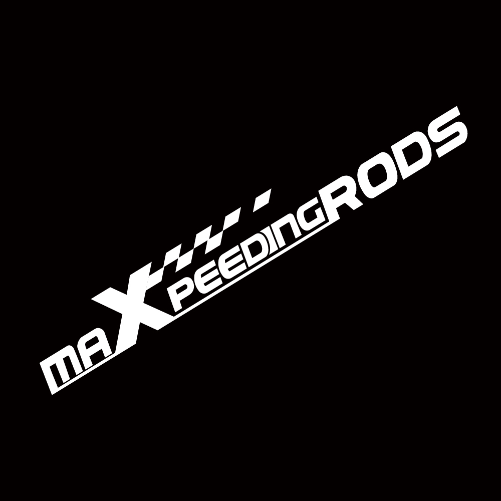 Maxpeedingrods logo car sticker Black color 450mm 150mm