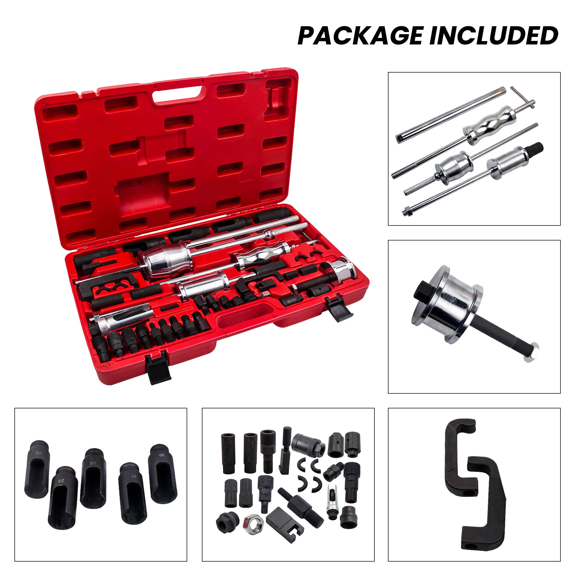 40pc Diesel Injector Puller Remover Master Tool Kit for Bosch