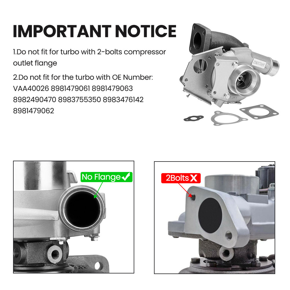 Compatible for Isuzu NRR NPR Truck compatible for GMC W 5.2L 4HK1 29006N6520 VAA40016 Turbo Turbocharger 
