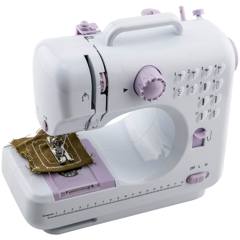 Portable Sewing Machine compatible for Mini Electric Household 2 Speed Desktop 12 Stitches