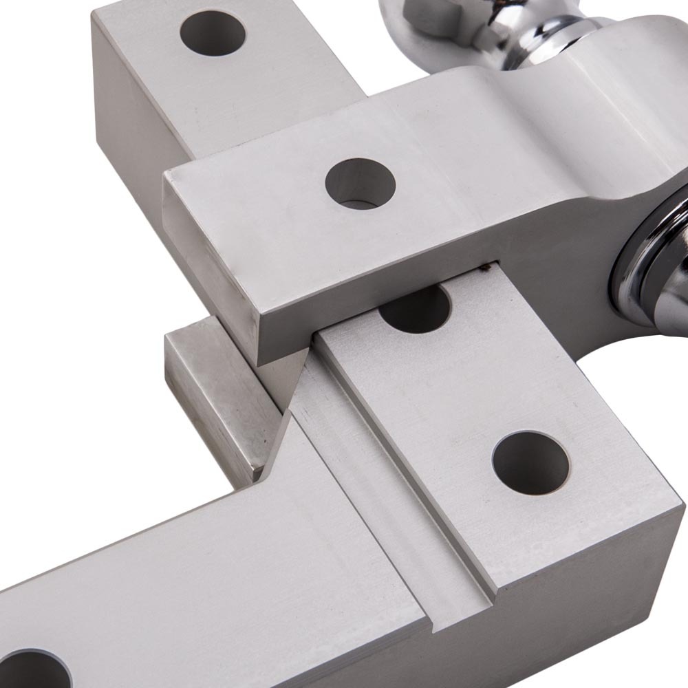 Montaje de bola doble Enganche de 2 "Gancho y cerradura de remolque de remolque de caída de elevación de aluminio ajustable