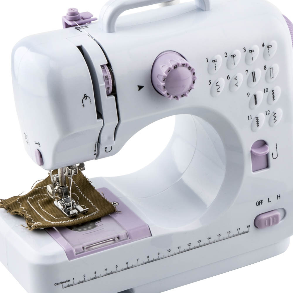 Portable Sewing Machine compatible for Mini Electric Household 2 Speed Desktop 12 Stitches