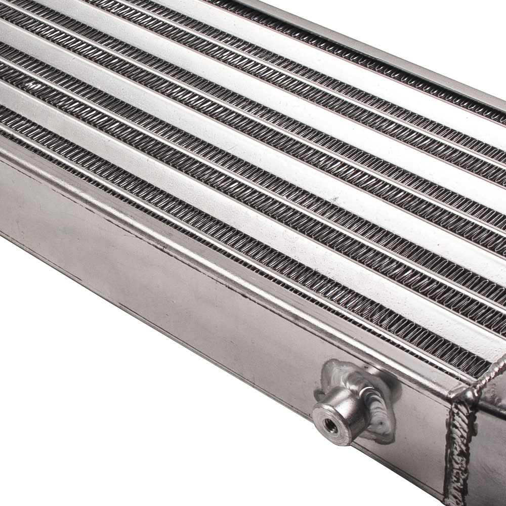 INTERCAMBIADOR TURBO UNIVERSAL DE ALUMINIO DE MONTAJE FRONTAL 27 x 7 x2.5 Aleta de tubo