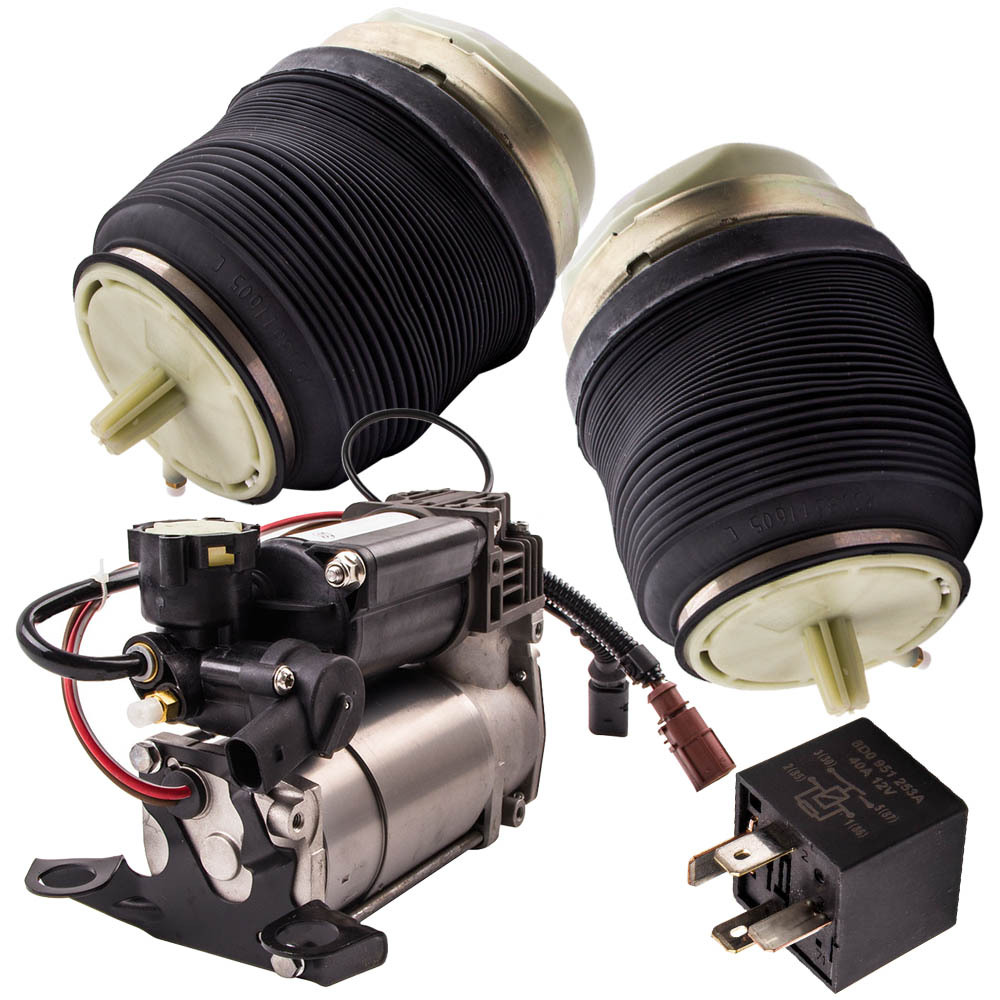 Paire de suspension pneumatique arrière + compresseur compatible pour Audi A6 4F C6