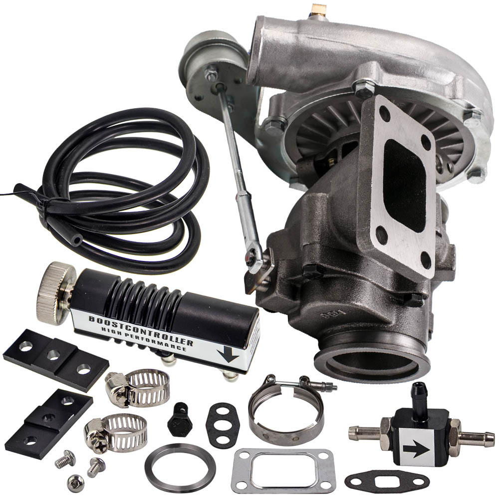 T04e T3/t4 Turbo Turbocharger Compressor V-band+boost Controller 1-30 Psi Adjust