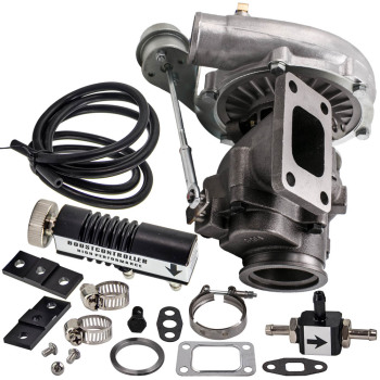 T04e T3/t4 Turbo Turbocharger Compressor V-band+boost Controller 1-30 Psi Adjust