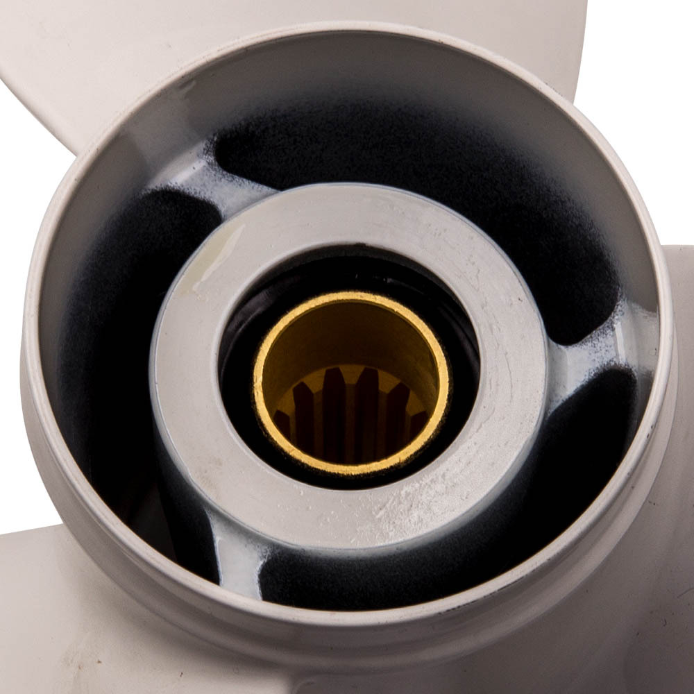 Hélice apta compatible para Yamaha 40HP-50HP-60HP 3 cuchillas de aluminio 11 3 / 8x12 G nuevo