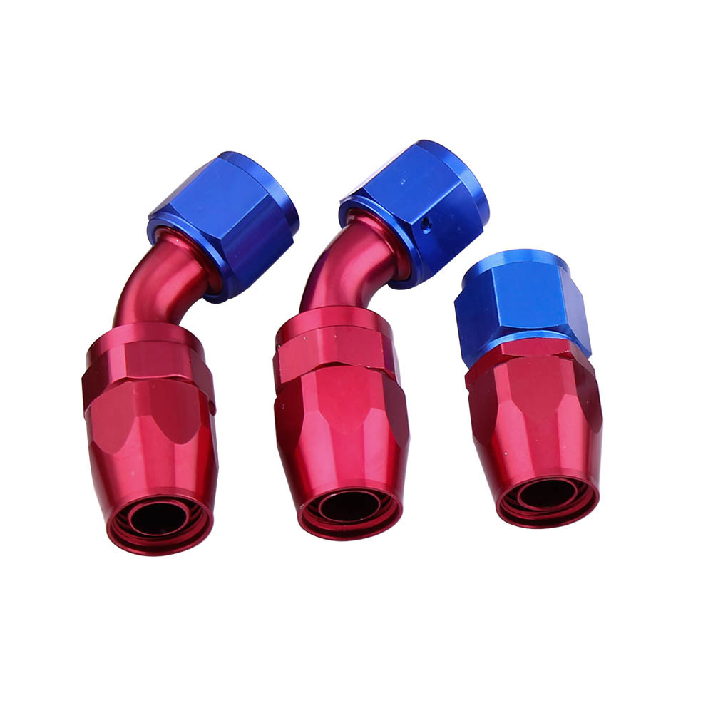 4PCS Universal for GT45 Turbocharger Kit + Oil Feed and Return Line + BOV Adapter