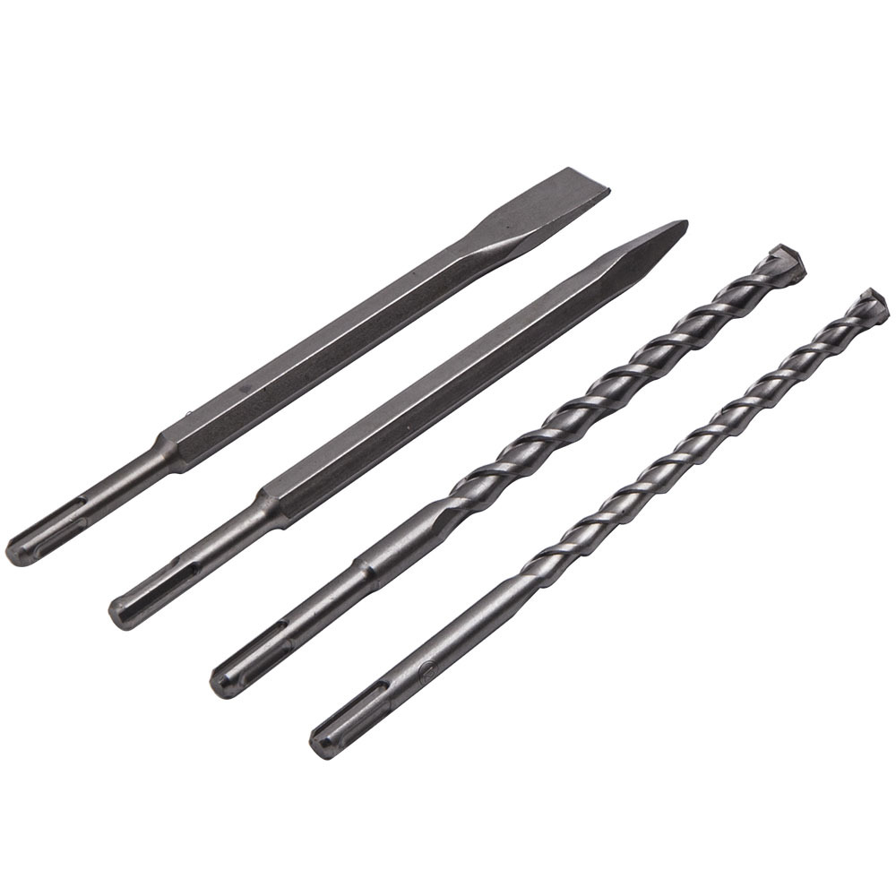 17x Brocas de martillo Broca de cincel Fit SDS Plus Juego de concreto de ranura