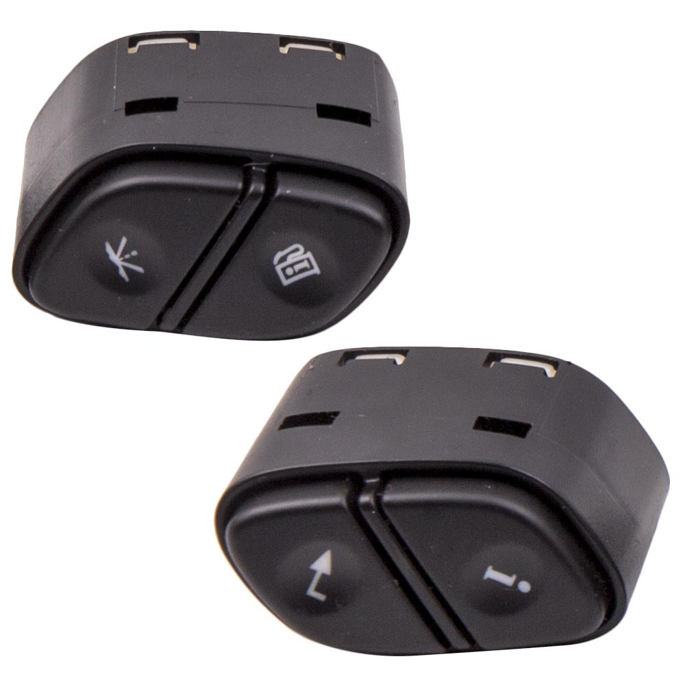 Interruptor de control de volumen de radio de volante de 4 botones compatible para Chevrolet GMC 21997738