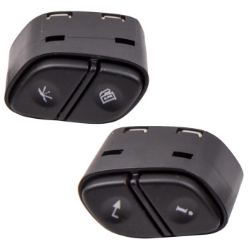 Interruptor de control de volumen de radio de volante de 4 botones compatible para Chevrolet GMC 21997738