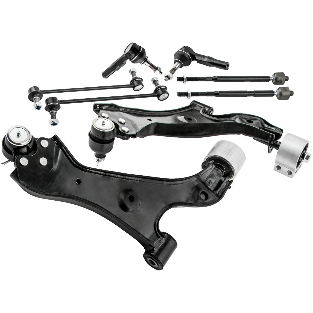 8pcs suspension kit lower control arms w/ball joints compatible for chevrolet equinox 10-17