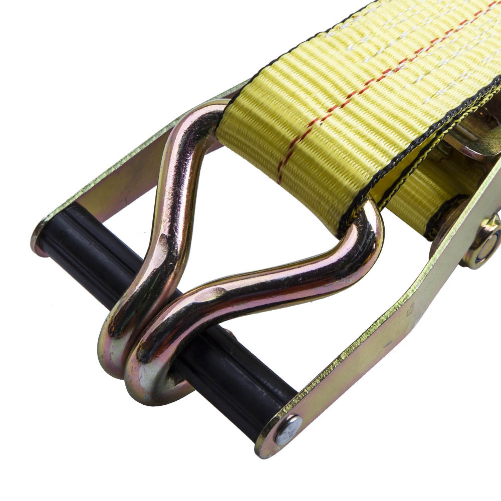 4 Packs 2" x 27' 10000 lbs Ratchet Tie Down Strap Double J Hooks Cargo Truck