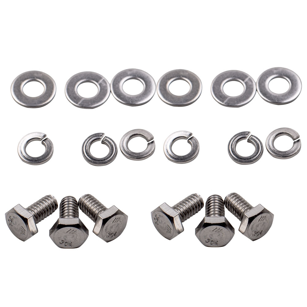 Small Block compatible para Chevy Engine 302 305 307 350 Piece stainless steel hex bolt kit