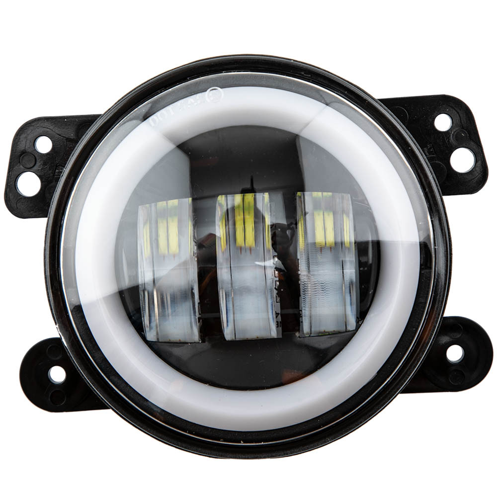 Front LED Lighting Kit Headlights + Fog Lights compatible for Jeep Wrangler JK 2007-2018