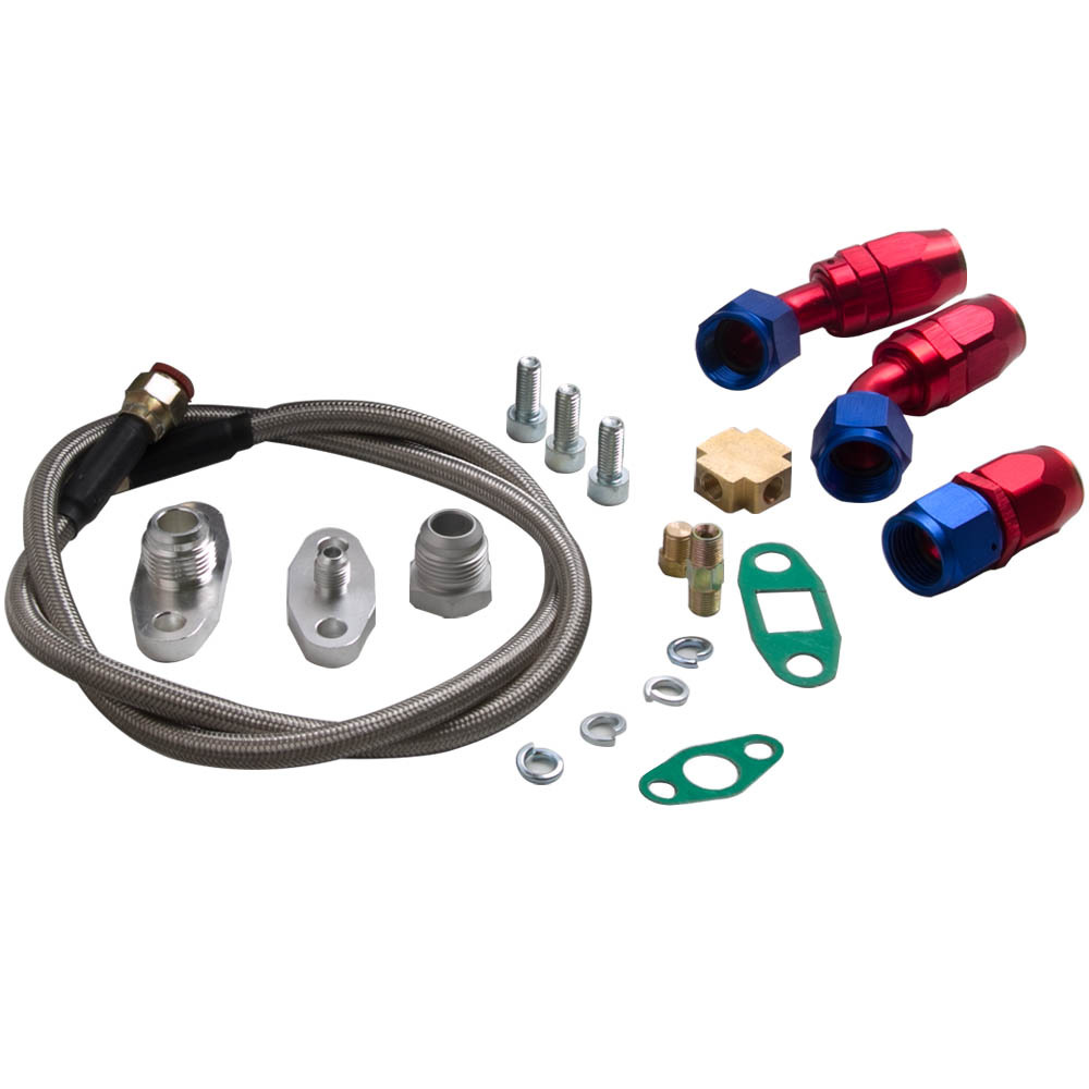 Ligne dalimentation de retour dhuile + turbocompresseur universel pour 1,5 L à 2,5 L tout moteur 4/6 cylindres
