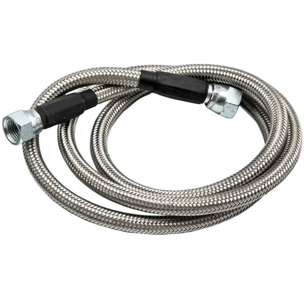 6AN Black Braided Hose With Cooler Automatic  700R Transmission Cooler Line Kit