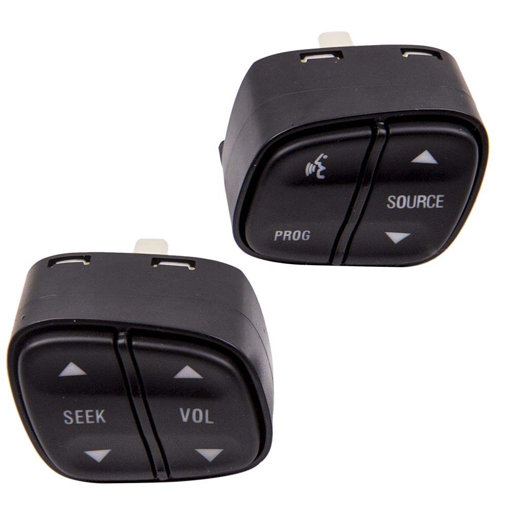 Interruptor de control de volumen de radio de volante de 4 botones compatible para Chevrolet GMC 21997738