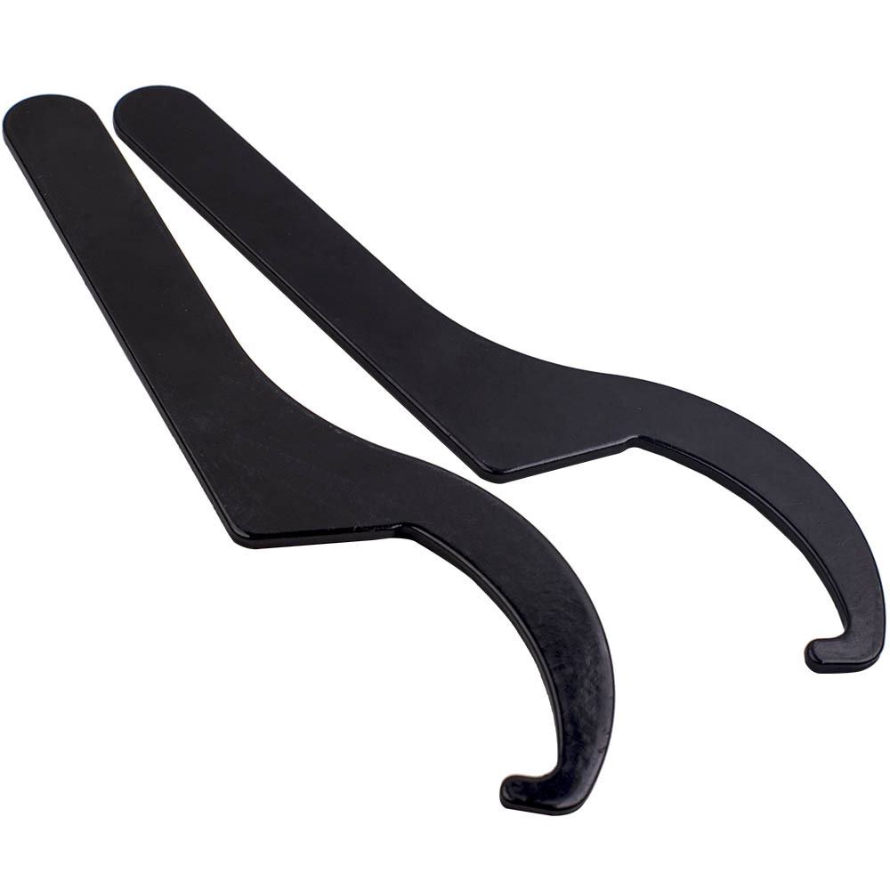 Strumento di regolazione coilovers Chiavi di regolazione del manicotto della molla dellammortizzatore elicoidale Nero