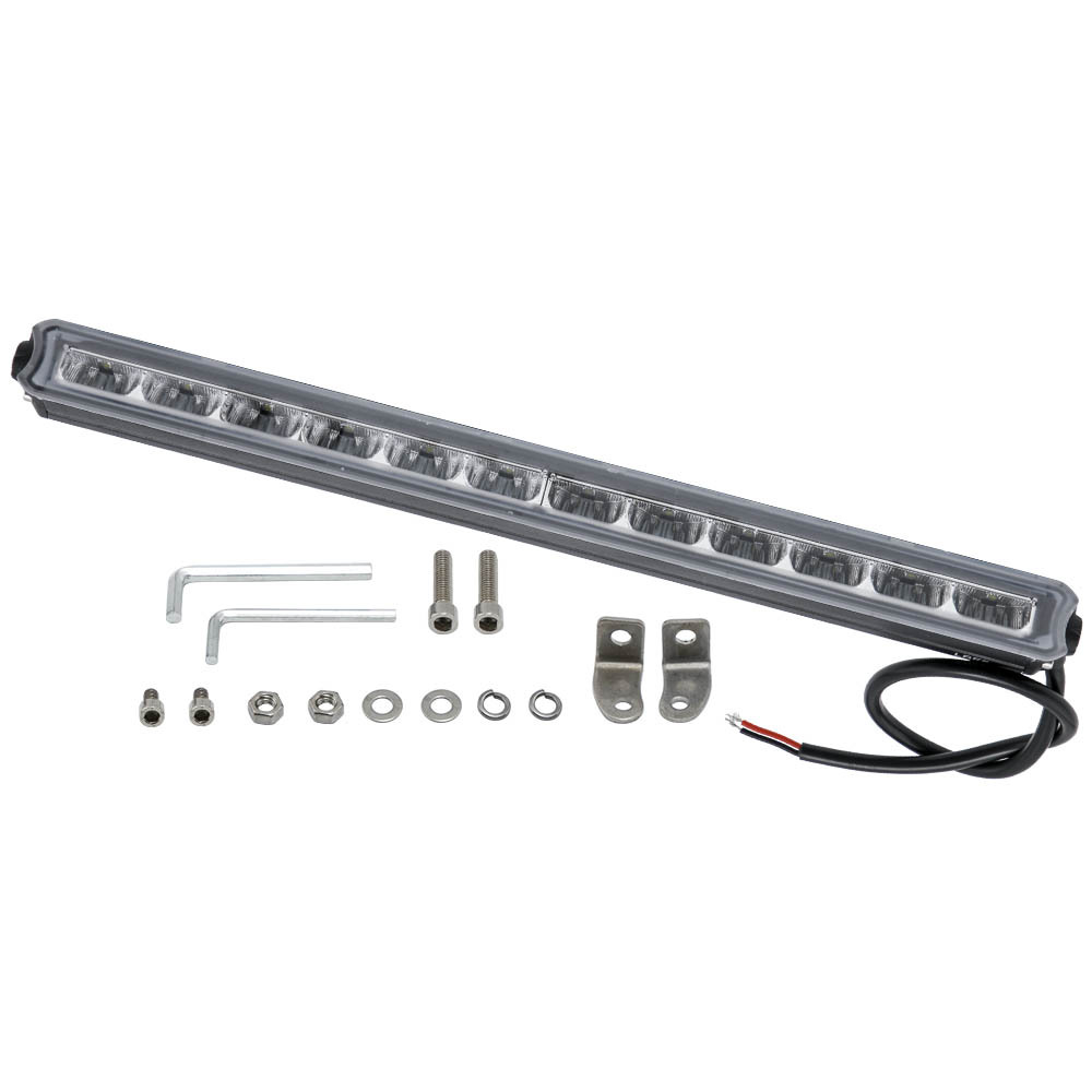 14inch LED Light Bar Super Slim Single Row Flood Beam Lamp Offroad IP68