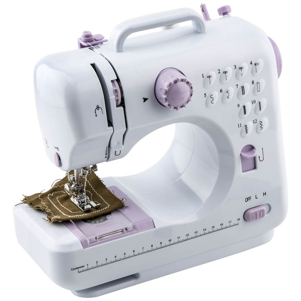 Portable Sewing Machine compatible for Mini Electric Household 2 Speed Desktop 12 Stitches