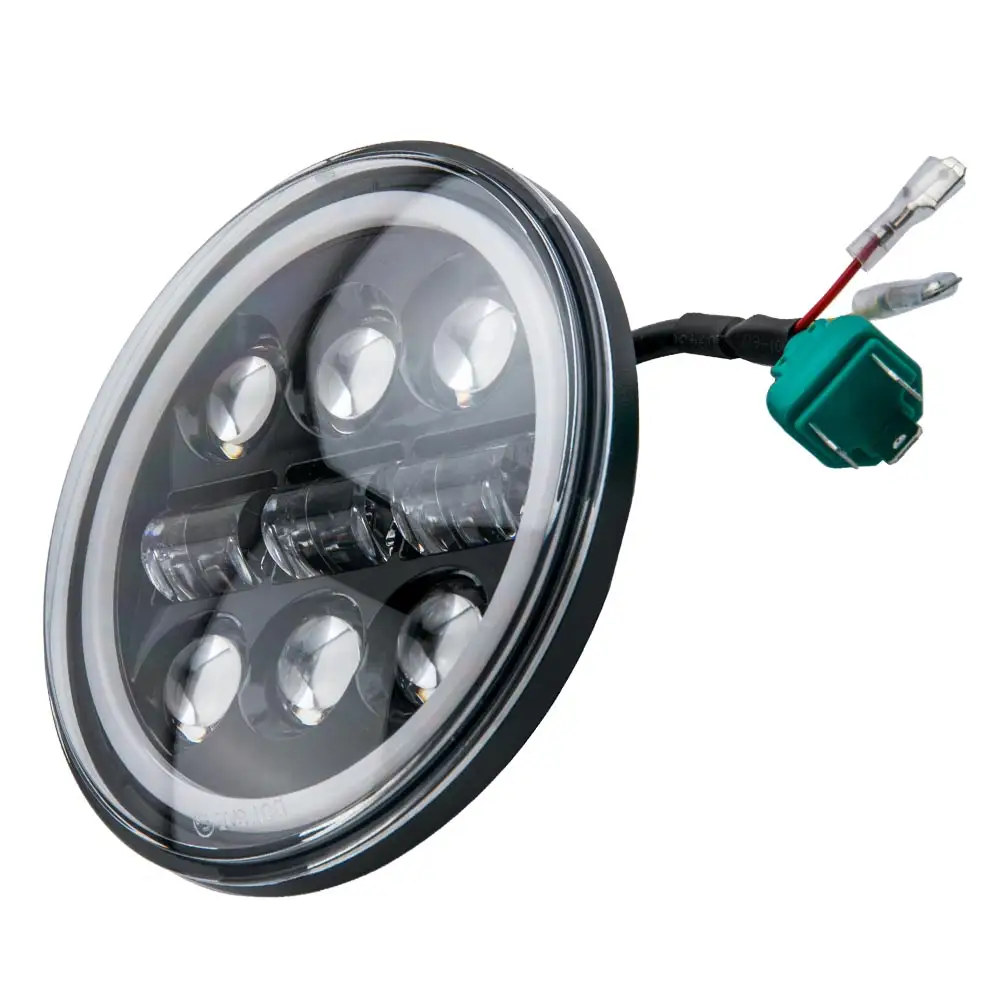 4x 5.75 5-3/4" Sealed Round LED Headlight For Chevy Corvette Peterbilt 357 359