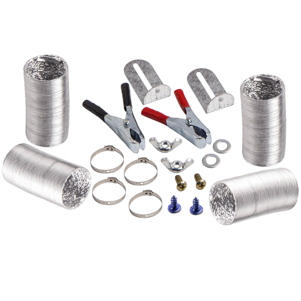 150W/300W 12V Réchauffeur dair de camion de voiture Dégivreur de pare-brise à quatre trous Noir