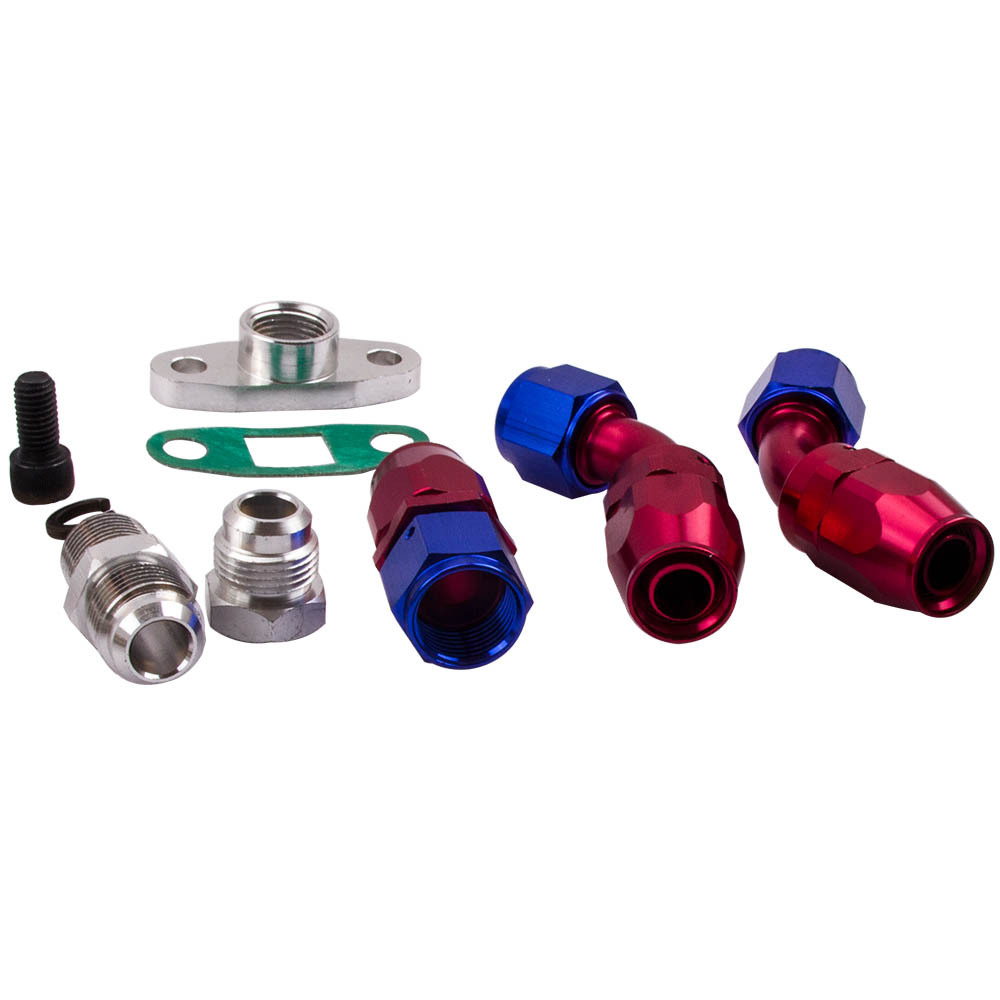 Universal Turbo for GT45 T4 V-BAND 600+HPS Boost with Oil Return Line kits