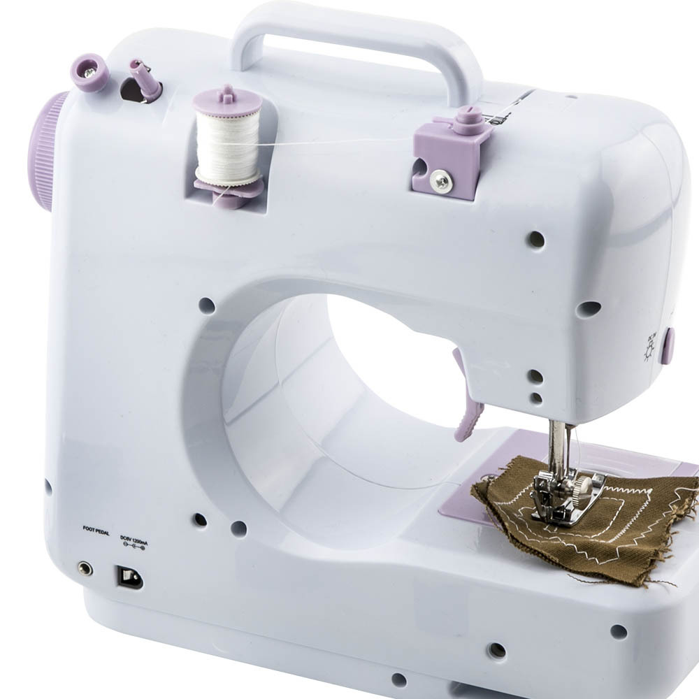 Portable Sewing Machine compatible for Mini Electric Household 2 Speed Desktop 12 Stitches