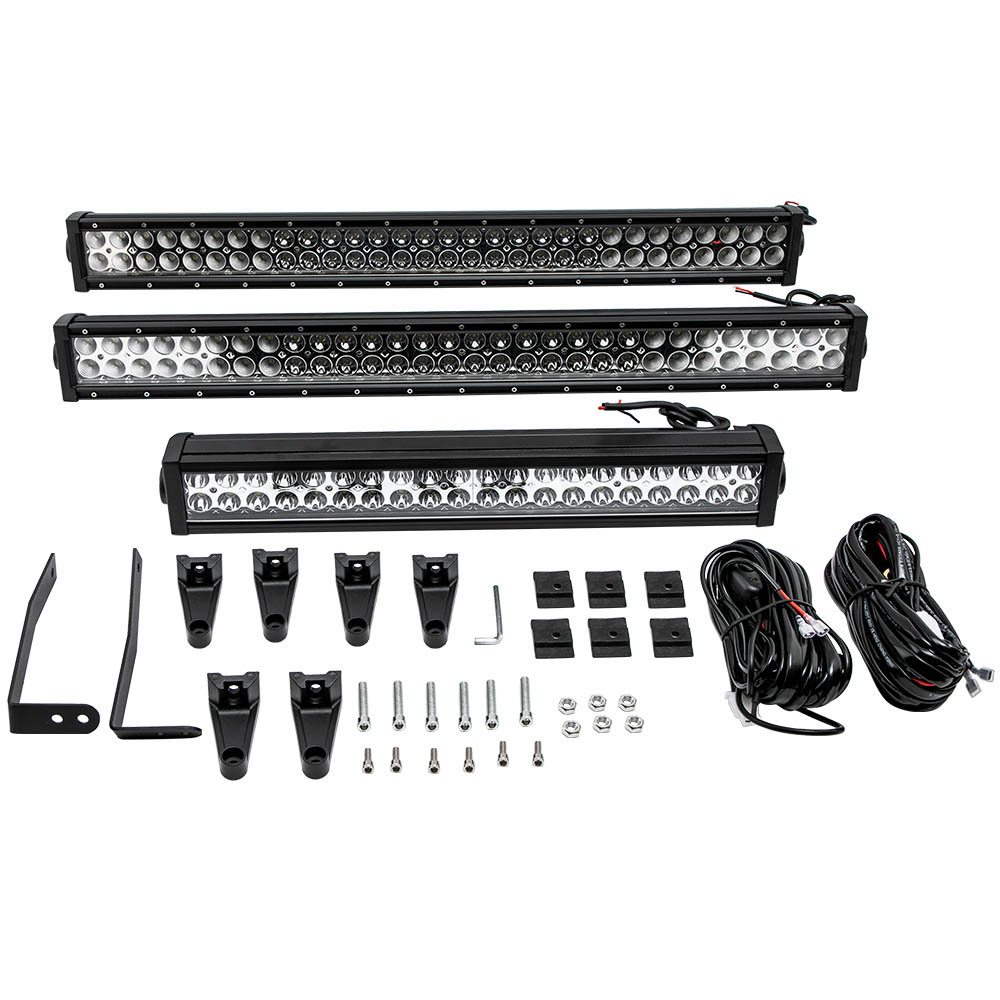 7x 180W LED Light Bar w/ Mount Bracket Kits compatible for Ford F150 4WD/2WD Pickup 09-14