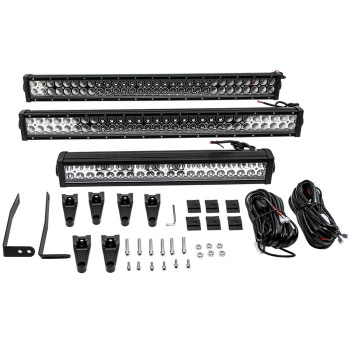 7x 180W LED Light Bar w/ Mount Bracket Kits compatible for Ford F150 4WD/2WD Pickup 09-14