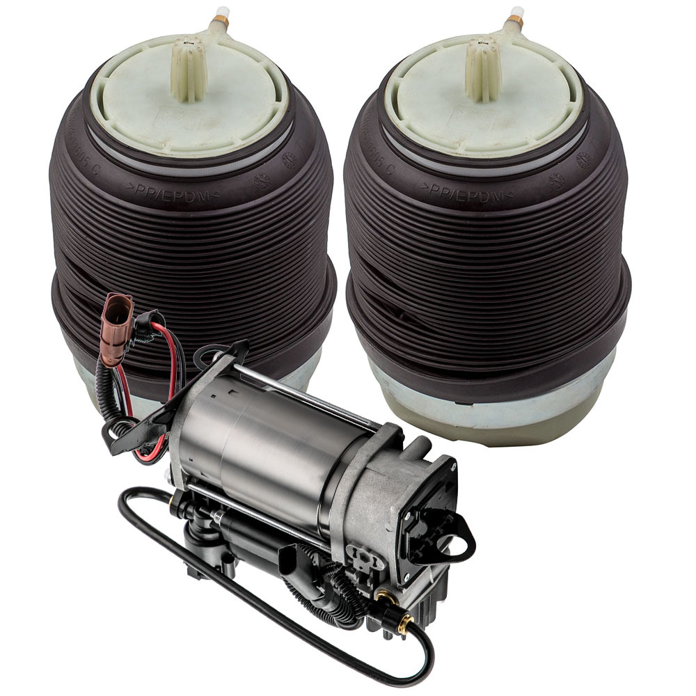 Paire de suspension pneumatique arrière + compresseur compatible pour Audi A6 4F C6