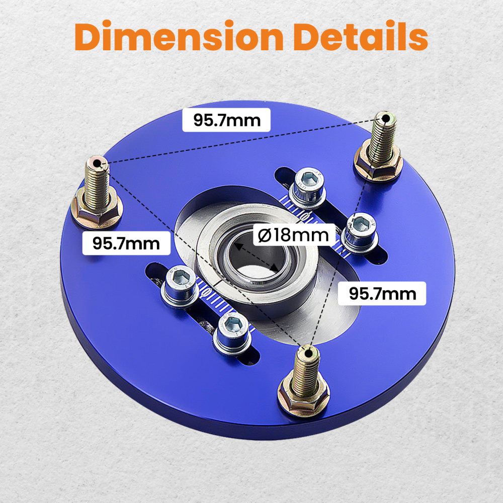 Camber Plate compatible para BMW E36 91-98 318i 318is 318ic 323i Coilover de montajes superiores delanteros
