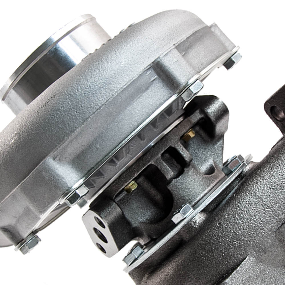 Hybrid T3/T4 T3T4 T04E .63 A/R Turbine 5 Bolt Flange Turbocharger w/ Downpipe