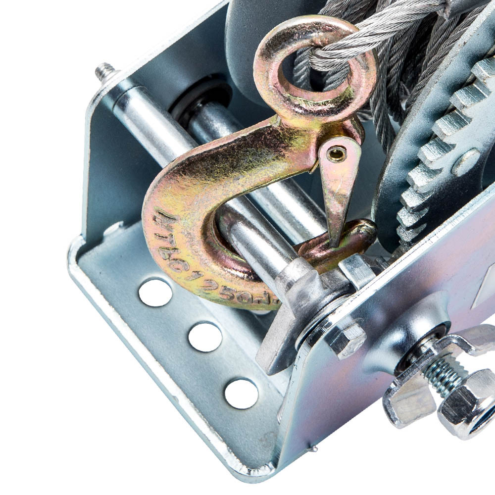 Single gear Cabrestante de mano Torno de mano Manivela 2500Lbs 1136Kg Hand Winch