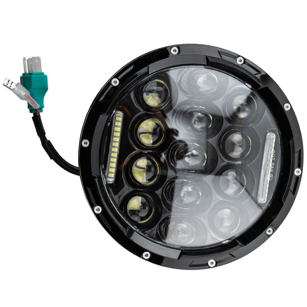 Front LED Lighting Kit Headlights + Fog Lights compatible for Jeep Wrangler JK 2007-2018