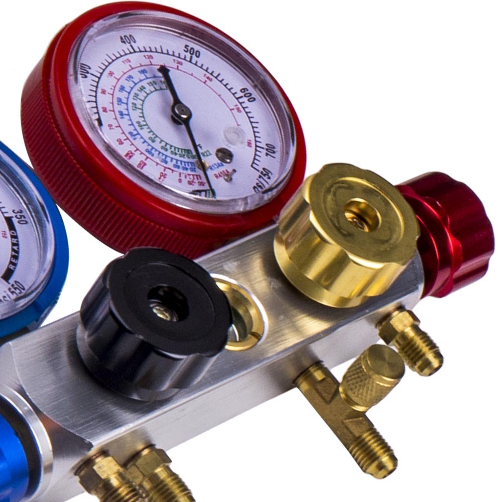 4 Way compatible for AC Diagnostic Manifold Gauge for Air Conditioner R12 R22 R134A R410A