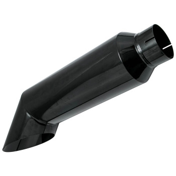 1pc 5 Inlet - 8 Outlet Exhaust Stack Tip 36 Long Angle Cut Glossy Black
