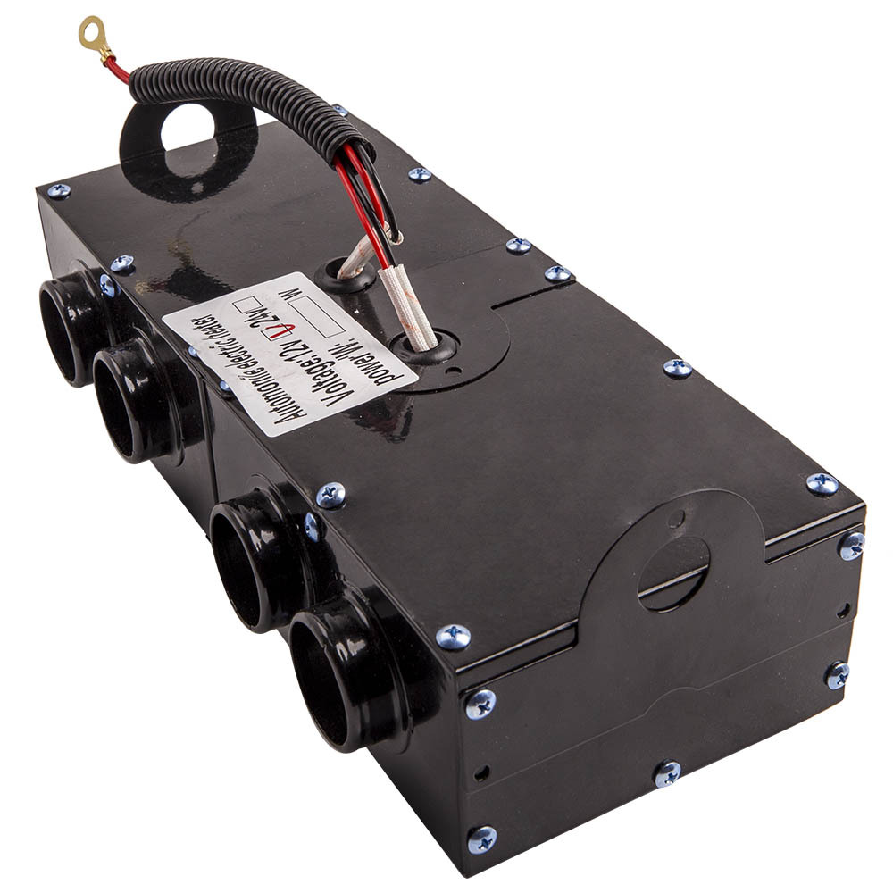 150W/300W 12V Réchauffeur dair de camion de voiture Dégivreur de pare-brise à quatre trous Noir