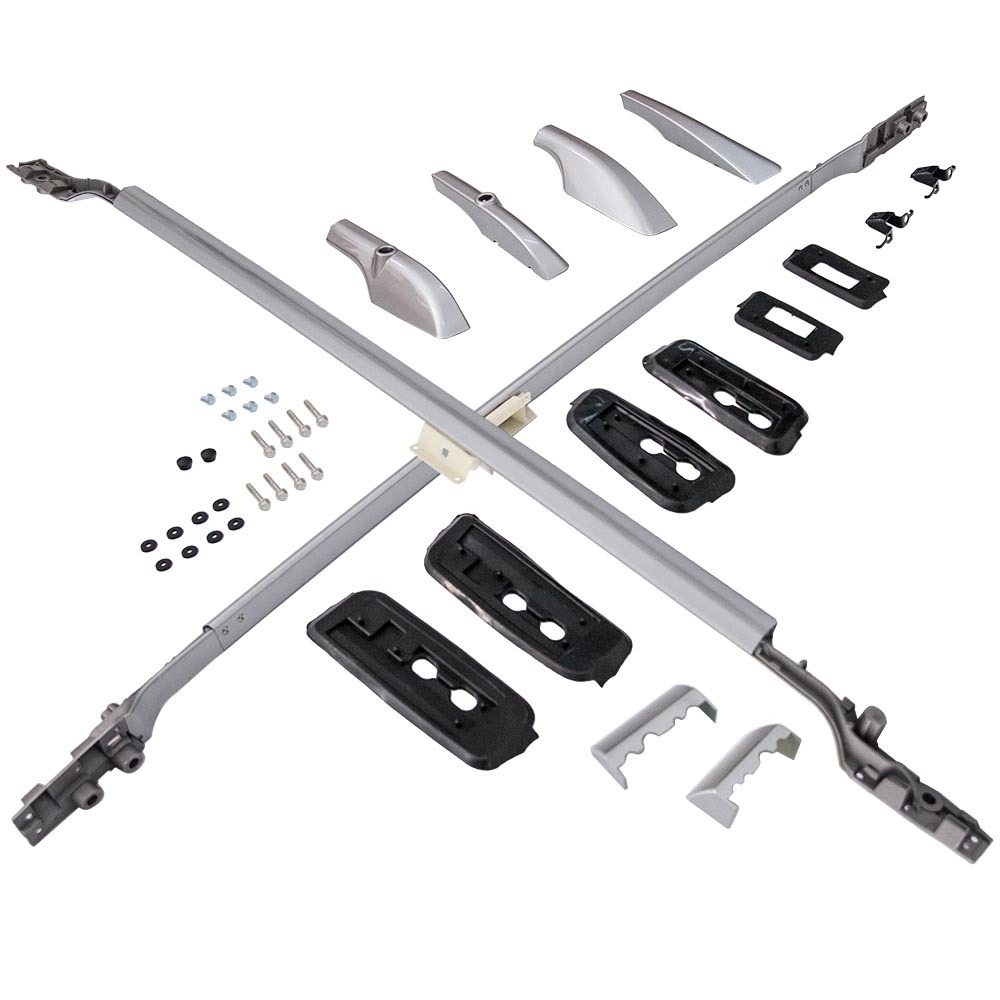 Roof Rack Side Rail Pair 1850mm Silver compatible for Toyota Landcruiser 200 Series