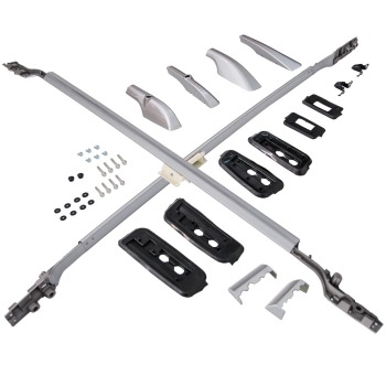 Roof Rack Side Rail Pair 1850mm Silver compatible for Toyota Landcruiser 200 Series