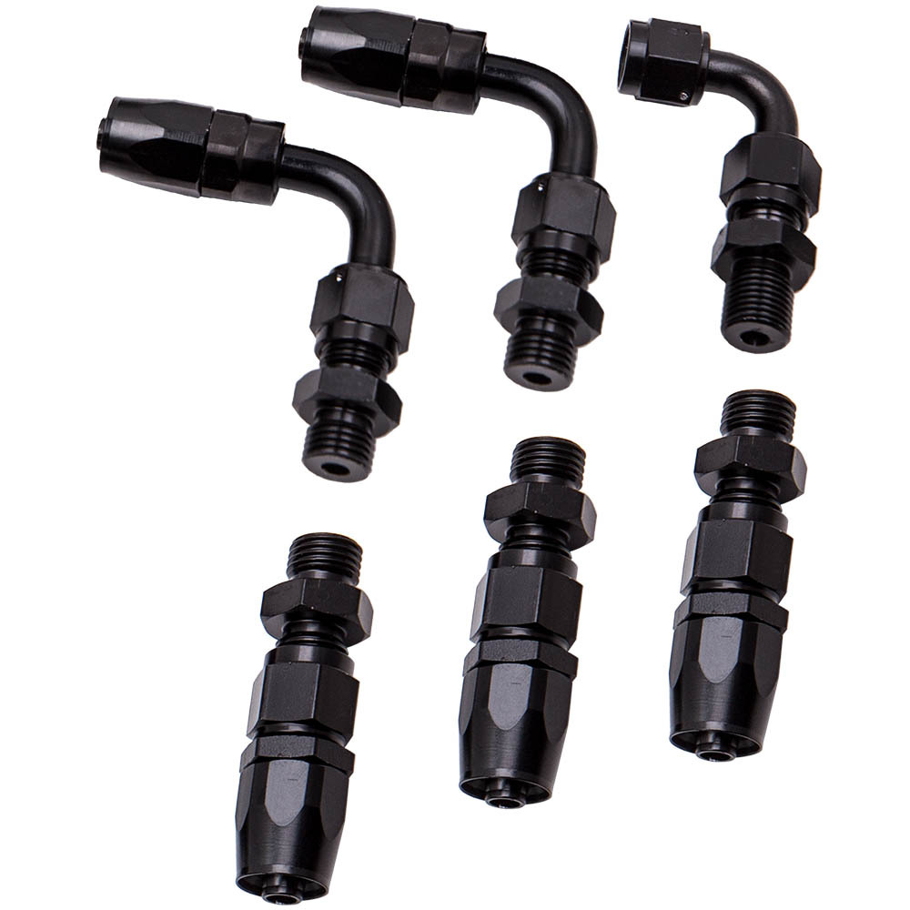 Universal Ajustable Regulador de presión de combustible Kit 100psi AN-6 fittings