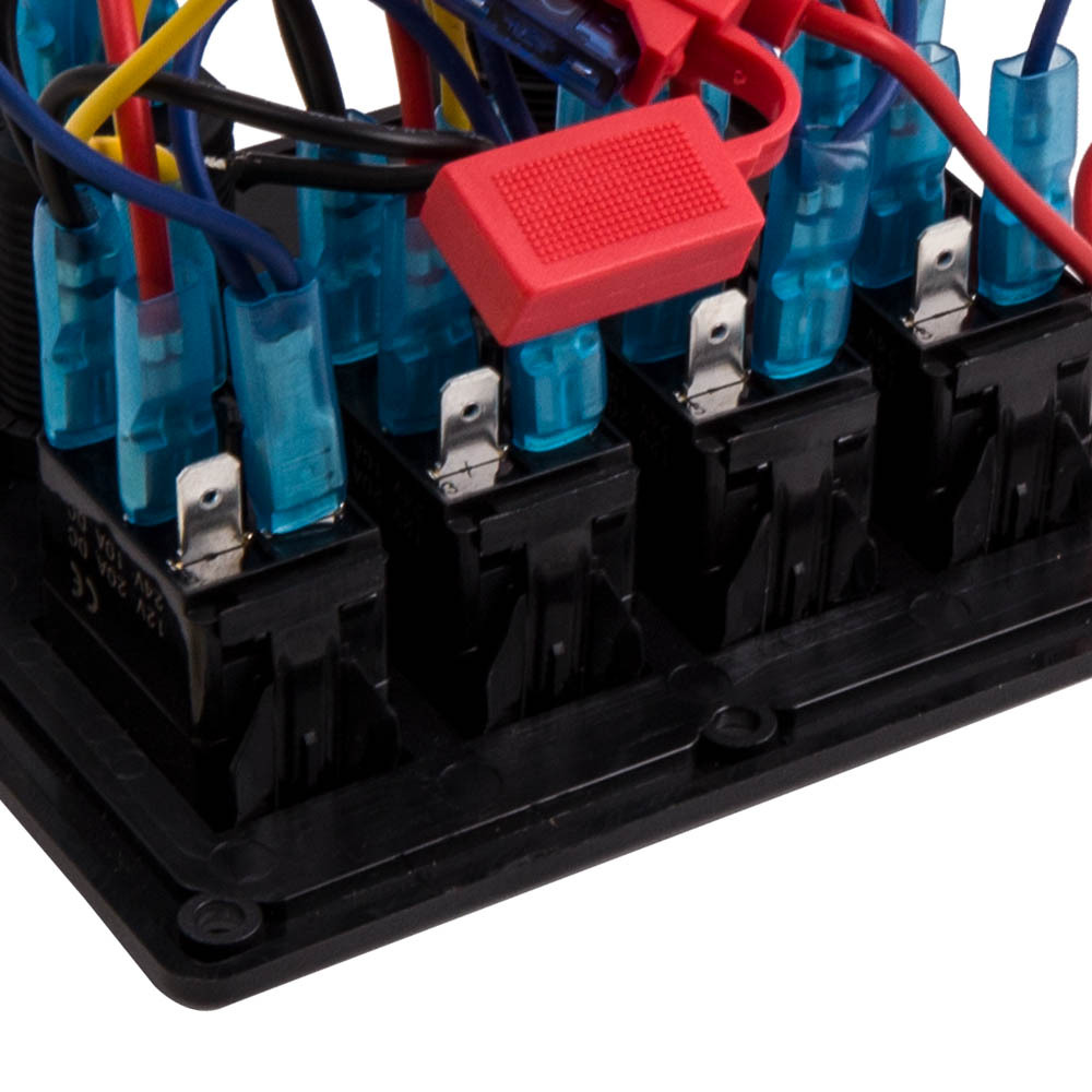 4 Gang DC12V / 24V Interruttore Rocker Pannello On Off Toggle LED Rocker USB