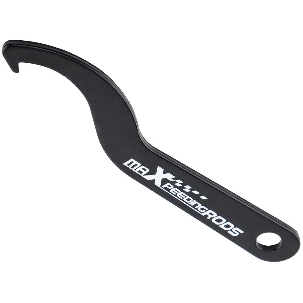 2x Llave inglesa de acero de ajuste de acero para rendimiento Coilovers negro
