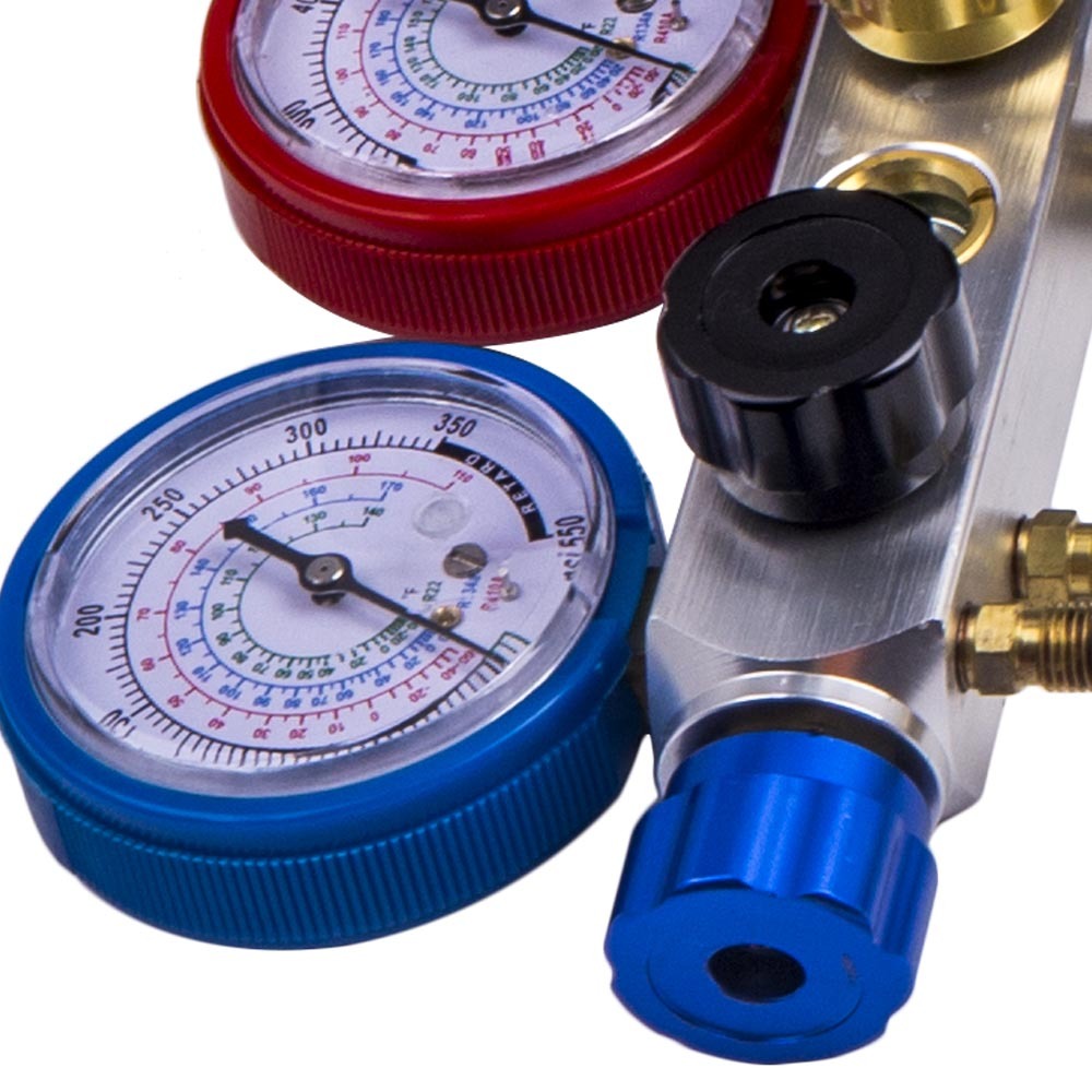 4 Way compatible for AC Diagnostic Manifold Gauge for Air Conditioner R12 R22 R134A R410A
