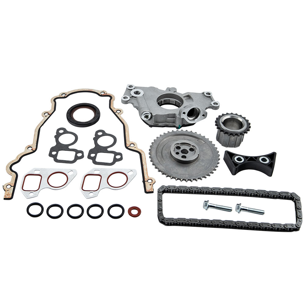 Timing Chain Kit Cover Gasket Oil Pump compatible for Cadillac Compatible for Buick Compatible for GMC 4.8 5.3 6.0 03-07
